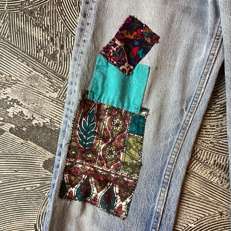 90's Levi's 501 Patchwork Denim Pants Made in USA
