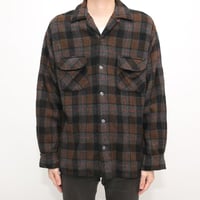 60s Towncraft Wool Plaid Loop Shirt