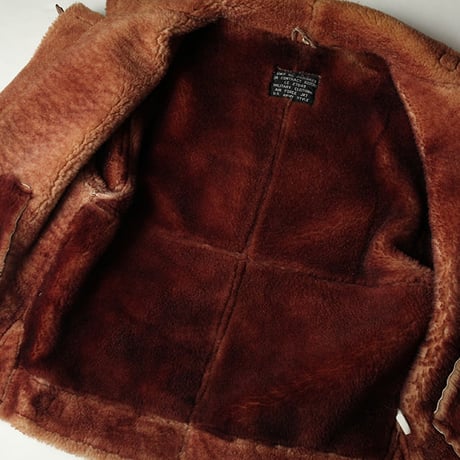 Vintage B-3 Mouton Leather Jacket  ダメージ