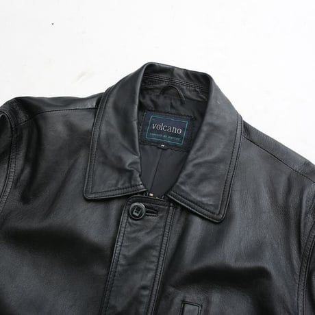 Black Leather Half Coat