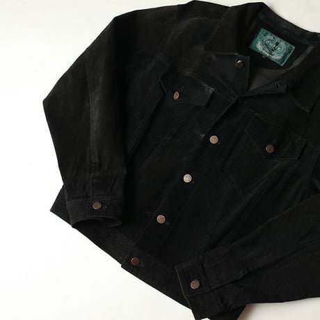Black Suede Trucker Jacket