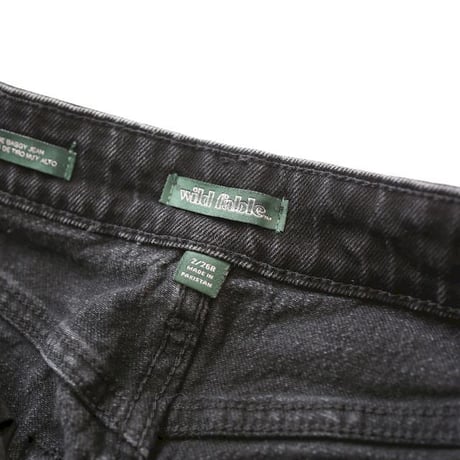 Black Denim Damage Baggy Pants