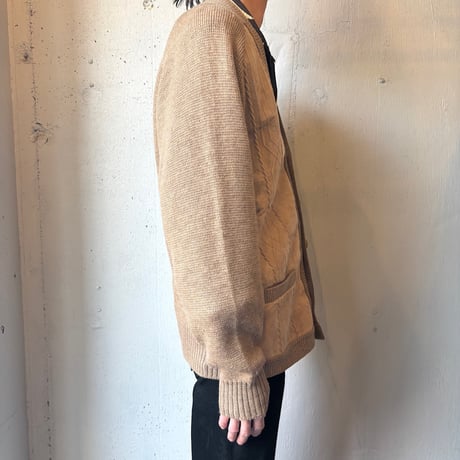 Tundra Suede × Wool Knit Cardigan MADE IN CANADA