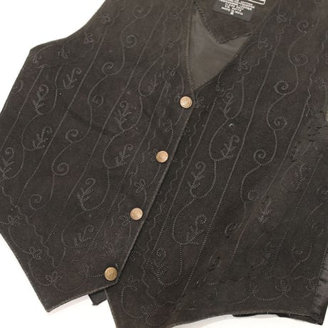 Embroidery Suede Leather Vest