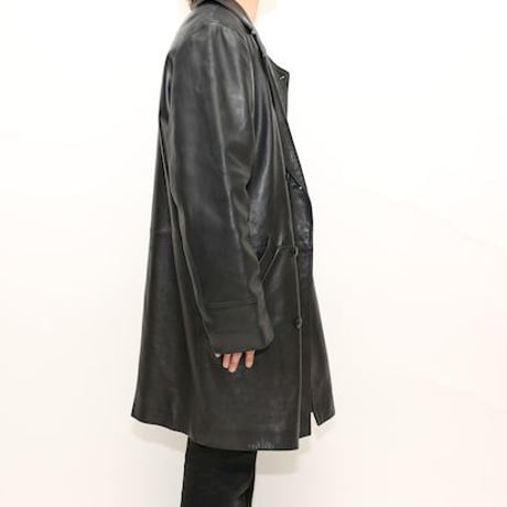 Agnes b. Black Leather Coat MADE IN FRANCE