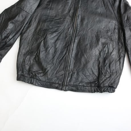 Black Leather Jacket Loose Silhouette