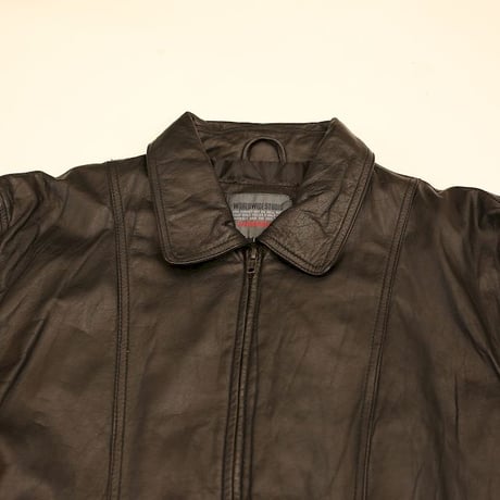 Rib Leather Jacket