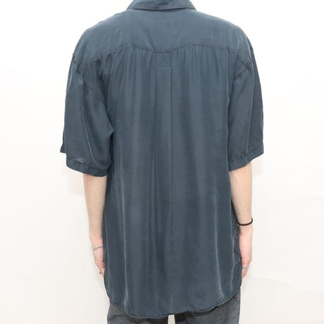 Black Silk Plane Shirt