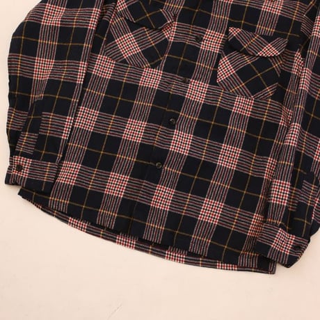 70's Pendleton Open Collar Wool Checked L/S Shirt