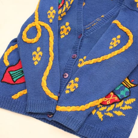Hand Knitted Ramie × Cotton Knit Cardigan