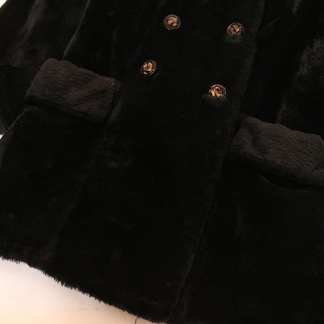 Black Fake Fur Coat