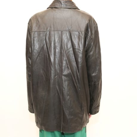 Black Lamb Leather Coat