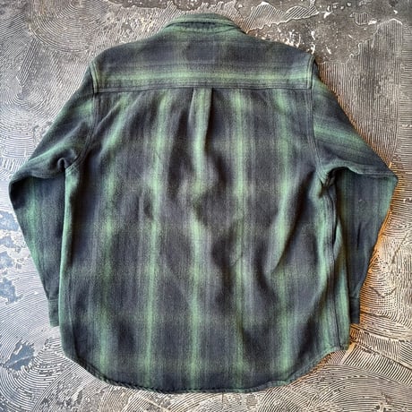 Ombre Plaid Cotton Heavy Flannel Shirt