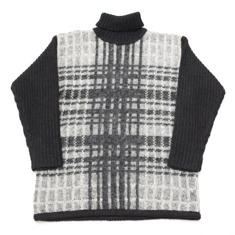 Check Pattern Wool Knit Sweater