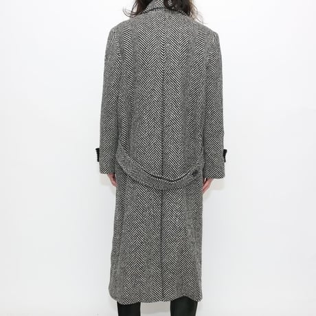 70-80s Calvin Klein Herringbone Wool Coat