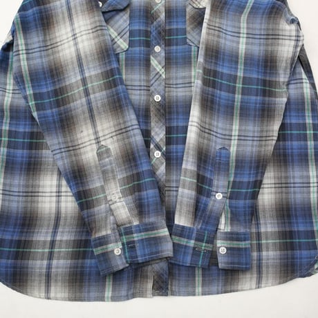 Ombre Plaid Cotton Flannel Shirt