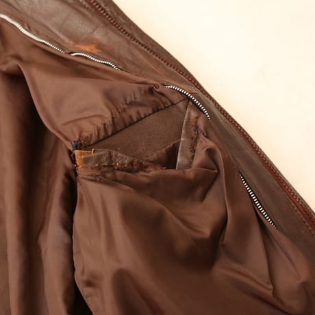 Brown Rib Leather Jacket