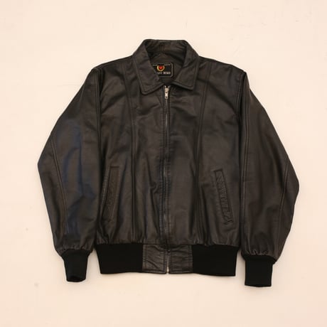 Black Rib Leather Jacket