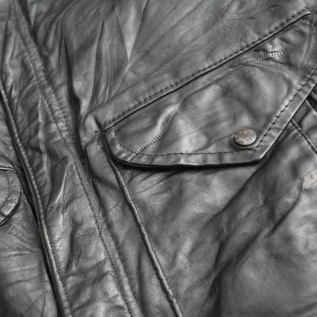Ralph Lauren Flight Leather Jacket "All Black "