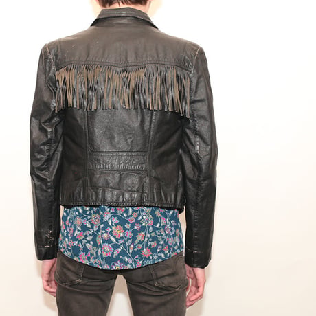 Vintage Fringe Leather Jacket