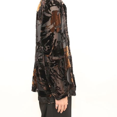 Velour × See-through  L/S Shirt