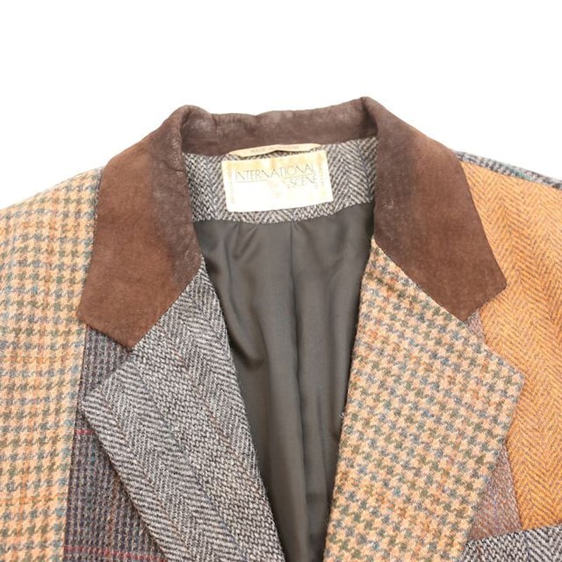 INTERNATIONAL SCENE ブラウン テーラードジャケット International Scene Patchwork Tailored Jacket |