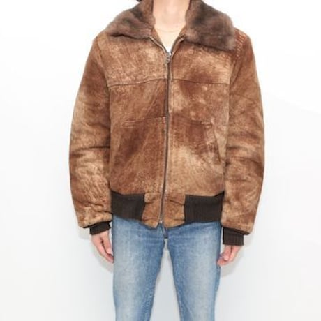 Nuback Leather Boa Jacket