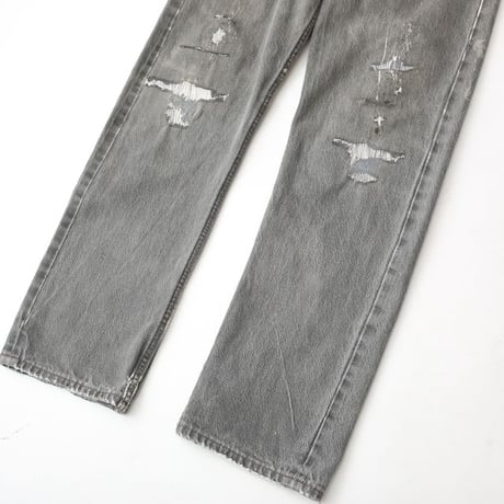 80s Levi's 501 "Yarn-dyed" Black Denim Pants