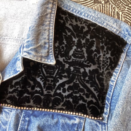 Patchwork & Bijou Design Denim Jacket