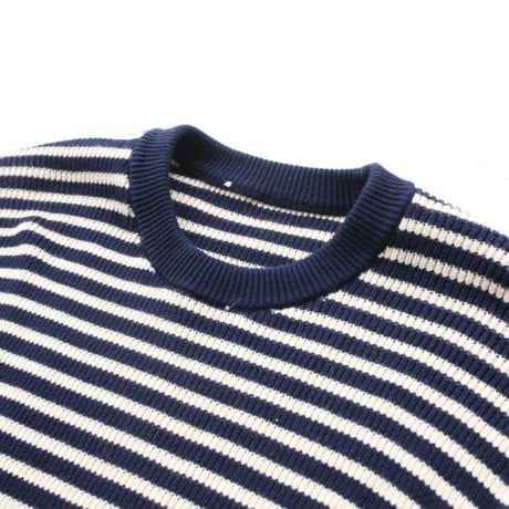 Border Cotton Kint Sweater