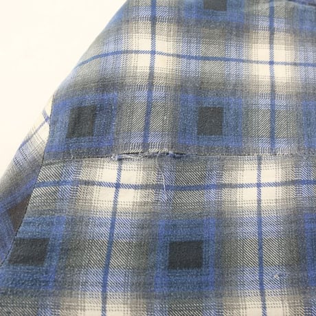 Ombre Plaid Quilting Lined Shirt