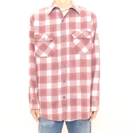 70's Sears Checked Flannel L/S Shirt