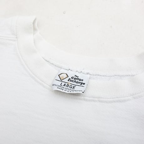 90's The Cotton Exchange Blank Sweat Shirt White