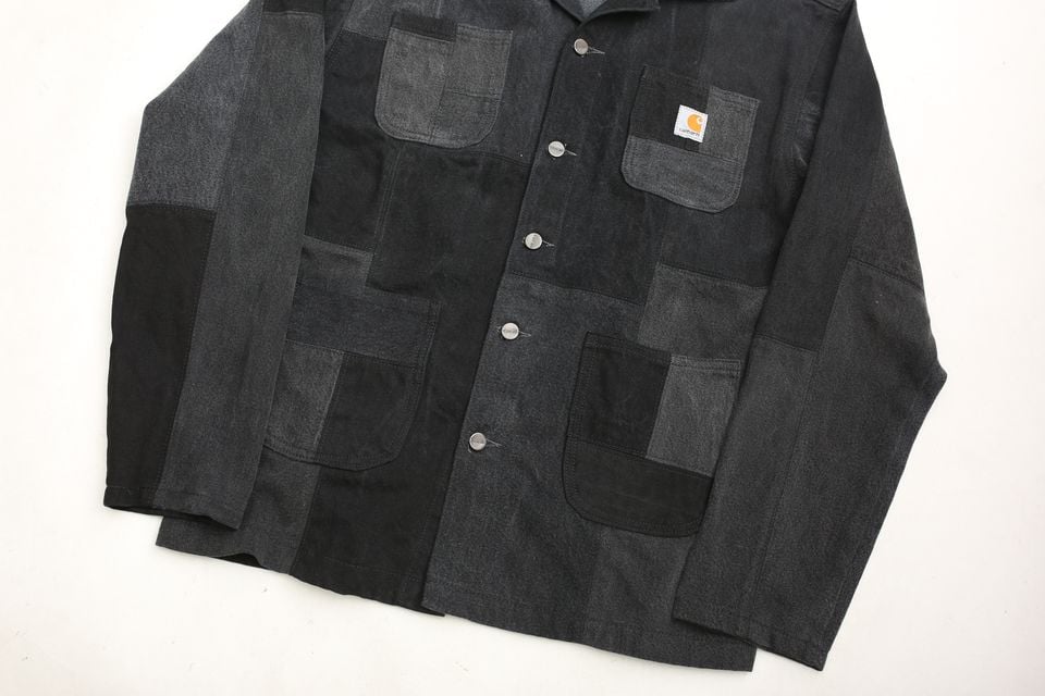 Carhartt Patchwork Remake Black Denim Jacket |