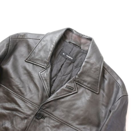 Black Leather Coat Loose Silhouette