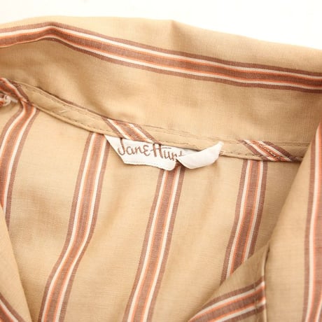 Open Collar Stripe Shirt