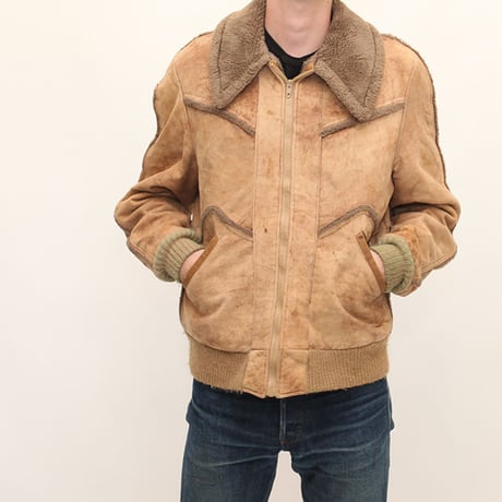 70s Nuback Boa Jacket