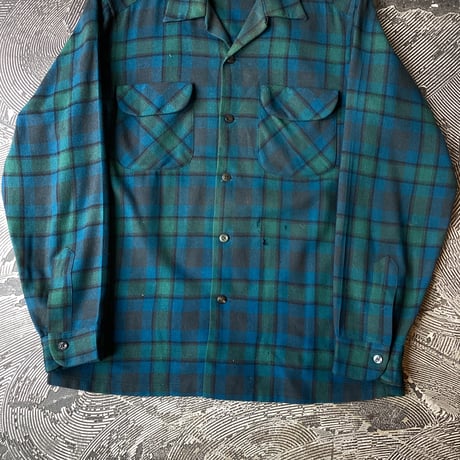 60s Pendleton Wool Plaid Loop Shirt