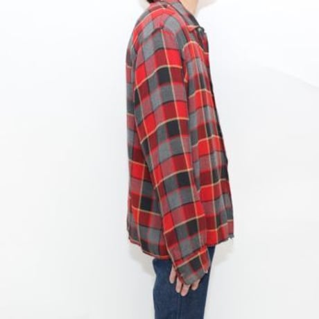 60's Rayon Plaid L/S Shirt