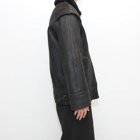 Vintage Black Mouton Jacket