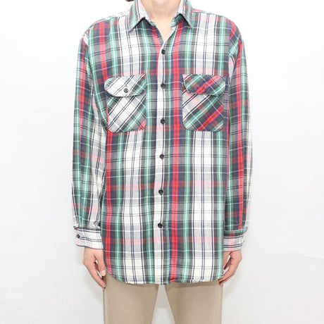 70's Five Brother Cotton Heavy Flannel Plaid L/S Shirt