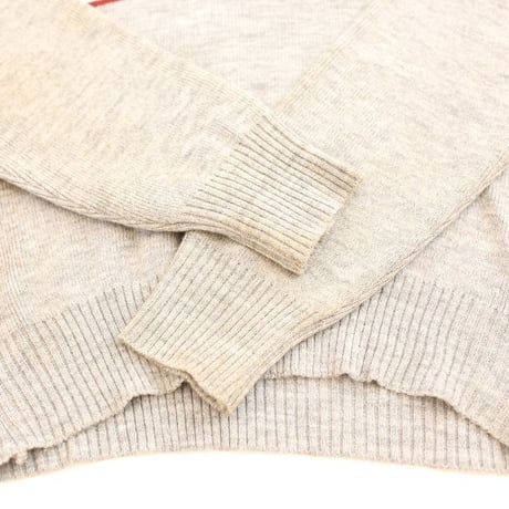 Vintage Kennington Border Pattern Knit Polo L/S Shirt