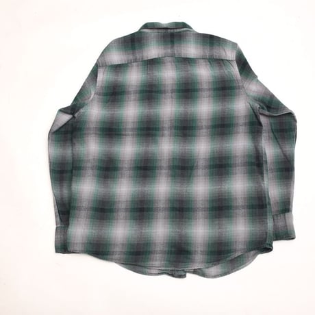 Ombre Plaid Cotton Flannel Shirt