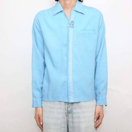 Da Vinci Open Collar Rayon Shirt