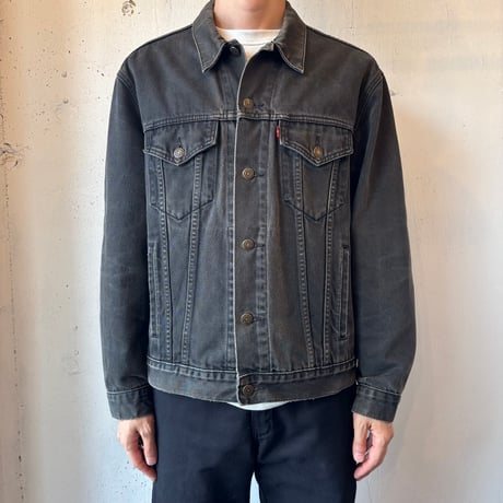 90s Levi's 70503 Super Black Denim Jacket  MADE IN TUNISIA