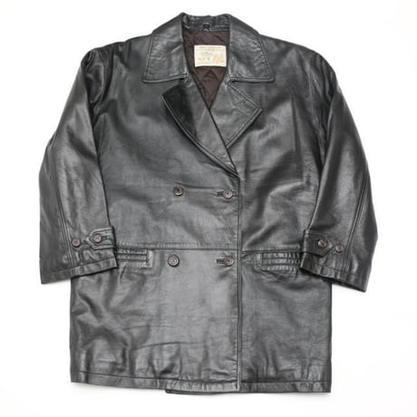 Black Lamb Leather Coat