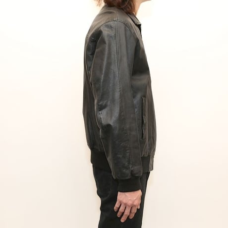 Rib Leather Jacket