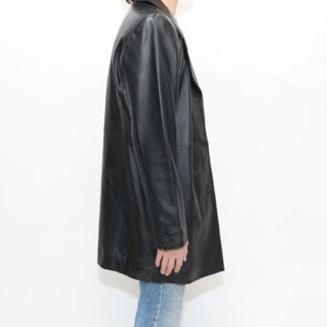 ALFANI Black Leather Coat