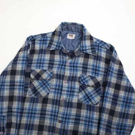 70s Montgomery Ward Wool Plaid Loop Shirt