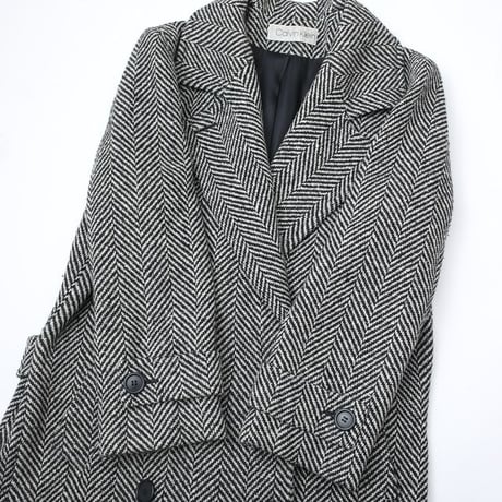 70-80s Calvin Klein Herringbone Wool Coat